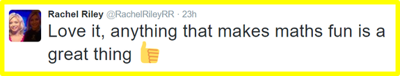 Rachel Riley tweets about Maths Trumps